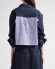 Tanya Taylor Women's Largaux Denim & Striped Shirting Top - 3