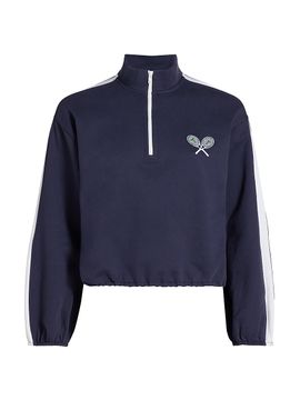 Tanya Taylor Women's Maria Terry Quarter-Zip Pullover
