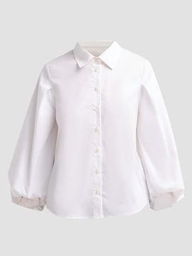 Tanya Taylor Women's Marina Cotton Blouson-Sleeve Top