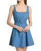 Tanya Taylor Women's Paige Belted Denim Minidress - 3