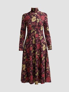 Tanya Taylor Women's Thea Floral A-Line Midi Dress