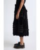 Tao Comme des Garçons Tao Comme des Garçons Mixed Material Ruffle Midi Skirt - 1