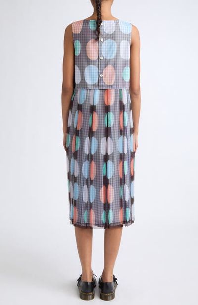 Tao Comme des Garçons Tao Comme des Garçons Mixed Media Organza Midi Dress