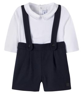 Tartine et Chocolat Tartine et Chocolat Baby cotton bodysuit and overalls set