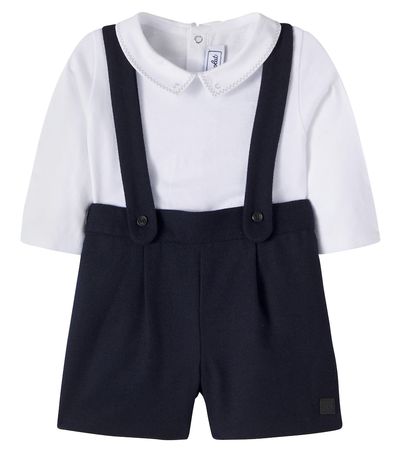 Tartine et Chocolat Tartine et Chocolat Baby cotton bodysuit and overalls set