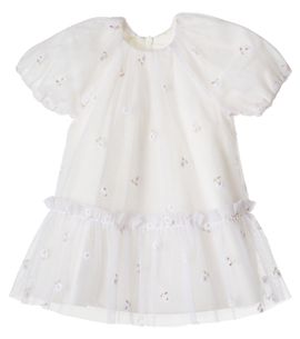 Tartine et Chocolat Tartine et Chocolat Baby embroidered glitter tulle dress