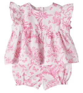 Tartine et Chocolat Tartine et Chocolat Baby floral cotton top and bloomers set