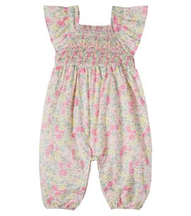Tartine et Chocolat Tartine et Chocolat Baby floral smocked cotton playsuit