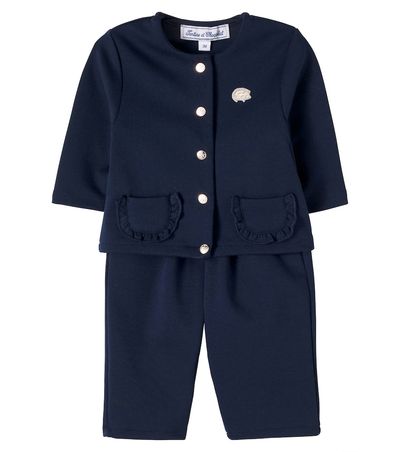 Tartine et Chocolat Tartine et Chocolat Baby ruffled pants and jacket set