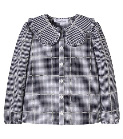 Tartine et Chocolat Tartine et Chocolat Checked lace-trimmed cotton jacket