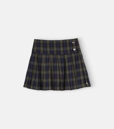 Tartine et Chocolat Tartine et Chocolat Checked pleated cotton-blend miniskirt