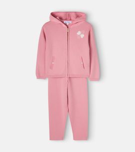 Tartine et Chocolat Tartine et Chocolat Cotton and wool zip-up hoodie and pants set
