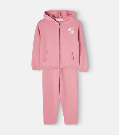 Tartine et Chocolat Tartine et Chocolat Cotton and wool zip-up hoodie and pants set