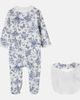 Tartine et Chocolat Tartine et Chocolat Floral cotton-blend onesie and bib set - 3