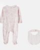 Tartine et Chocolat Tartine et Chocolat Floral cotton onesie and bib set - 2