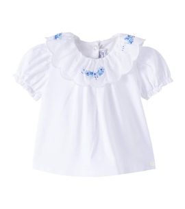 Tartine et Chocolat Tartine et Chocolat Floral embroidered cotton top