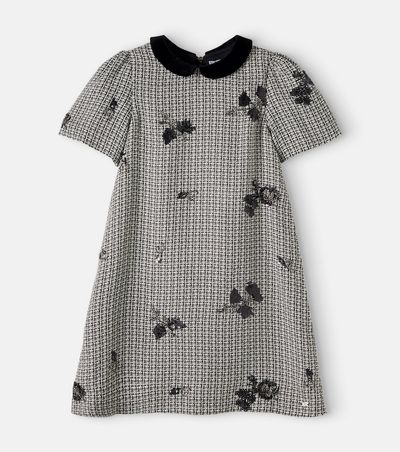 Tartine et Chocolat Tartine et Chocolat Floral embroidered tweed dress