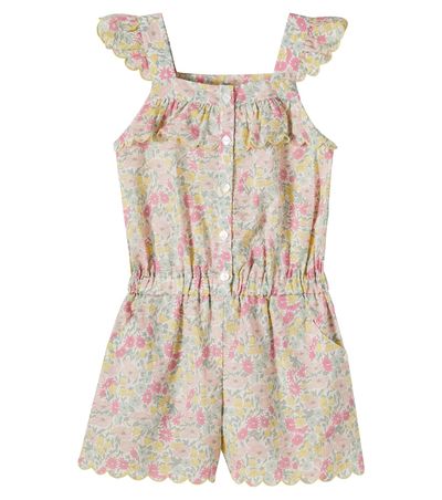 Tartine et Chocolat Tartine et Chocolat Floral scalloped cotton playsuit