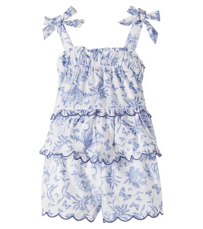 Tartine et Chocolat Tartine et Chocolat Floral scalloped top and shorts set