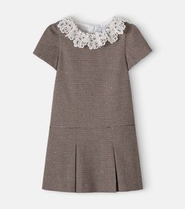 Tartine et Chocolat Tartine et Chocolat Lace-trimmed checked dress