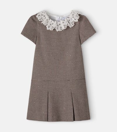 Tartine et Chocolat Tartine et Chocolat Lace-trimmed checked dress