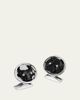 Tateossian Men's Black Horn Bull and Bear Cufflinks with Diamonds - 1