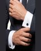 Tateossian Men's Black Horn Bull and Bear Cufflinks with Diamonds - 2