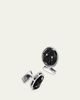 Tateossian Men's Black Horn Bull and Bear Cufflinks with Diamonds - 3