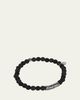 Tateossian Men's Classic Discs Black Agate Beaded Bracelet - 1