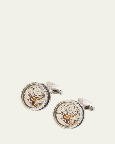 Tateossian Men's Round Skeleton Gear Cufflinks