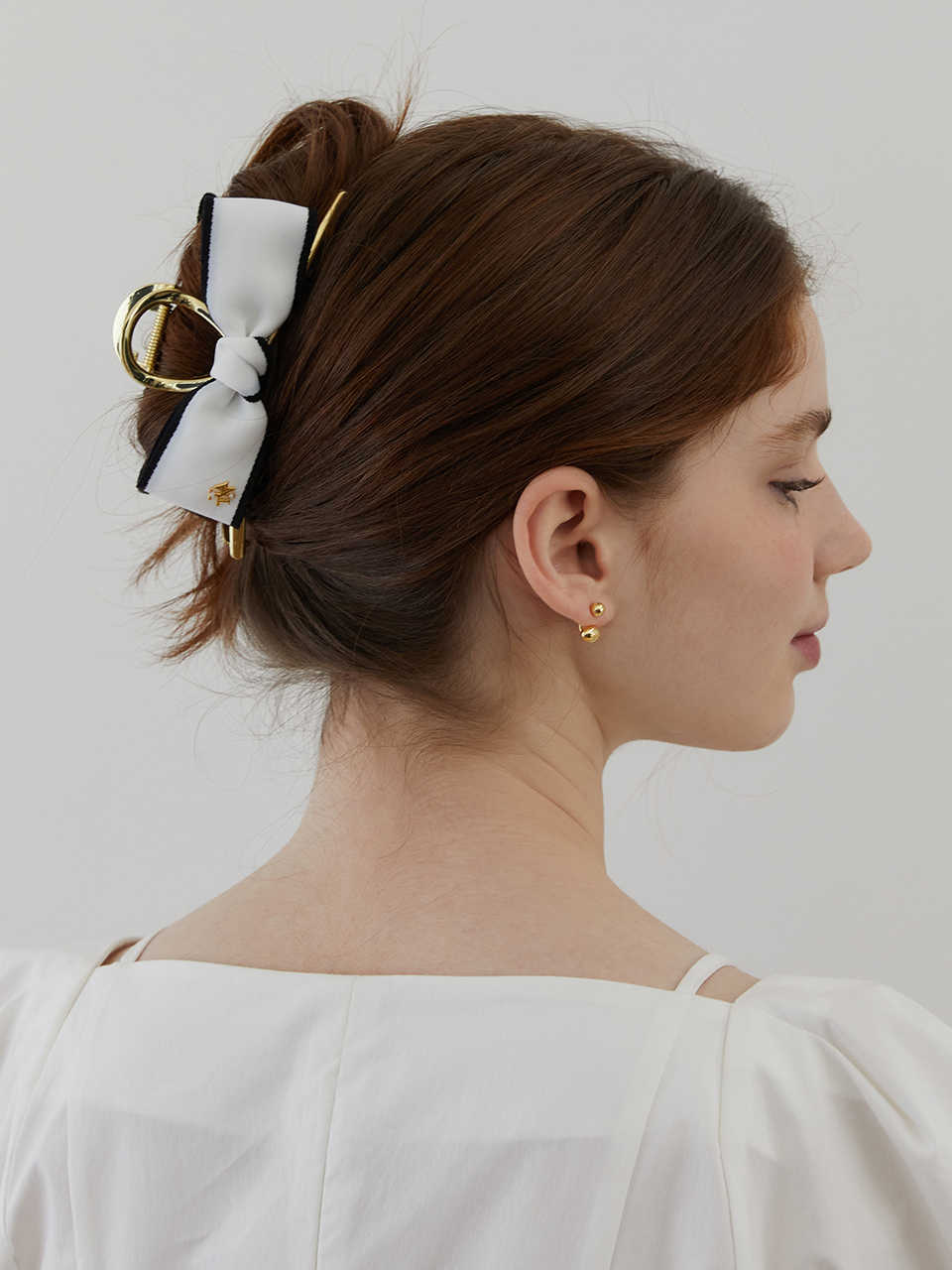 TATIANA Border Ribbon Hair Claw Clip