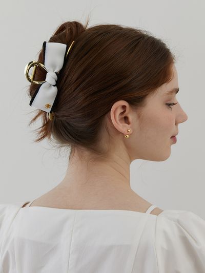 TATIANA Border Ribbon Hair Claw Clip