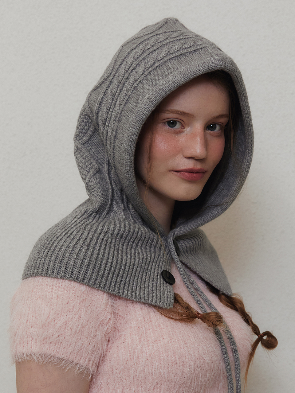 TATIANA Cable Knitted Hoodie Balaclava (3 Colors)