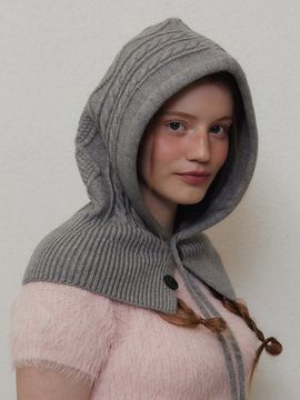 TATIANA Cable Knitted Hoodie Balaclava (3 Colors)