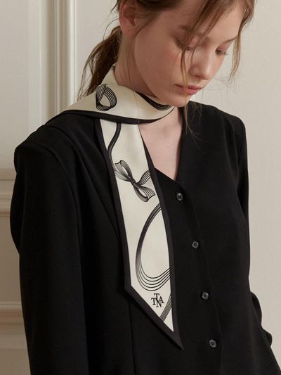 TATIANA Connect Ribbon Twilly Silk Scarf