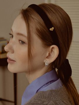 TATIANA Eileen Velvet Heart Hairband HB2221