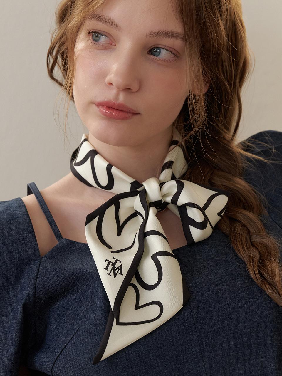 TATIANA Love Actually Twilly Silk Scarf