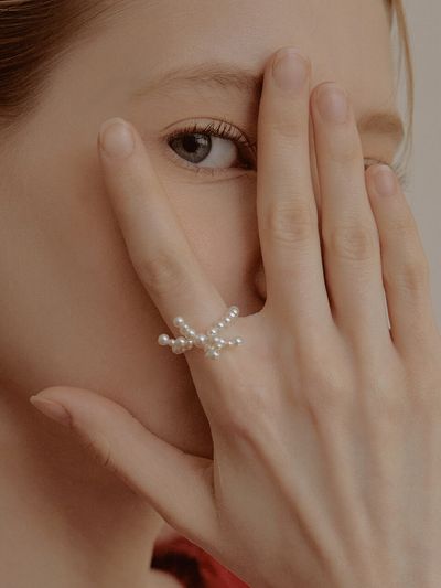 TATIANA Lovely Pearl Ribbon Ring CR1821
