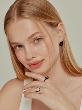 TATIANA Ribbon to Heart Ring Set