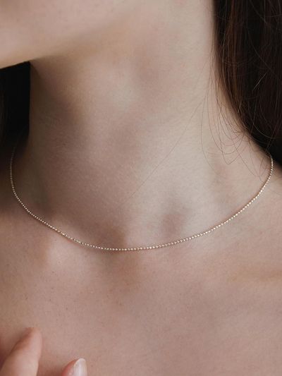 TATIANA (Silver 925) Basic Ball Chain Necklace NZ2415