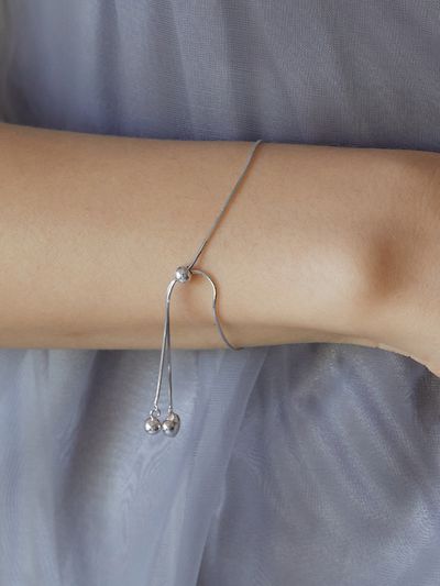 TATIANA (Silver 925) Heart And Ball Ornament Bracelet