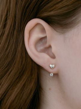 TATIANA (Silver 925) Heart Twinkle Ear Jacket Earrings