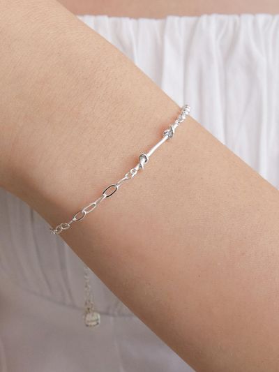 TATIANA (Silver 925) Mix Chain Bracelet BR2188