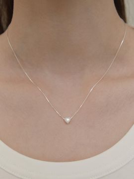 TATIANA (Silver 925) Mother-of-pearl heart pendant necklac