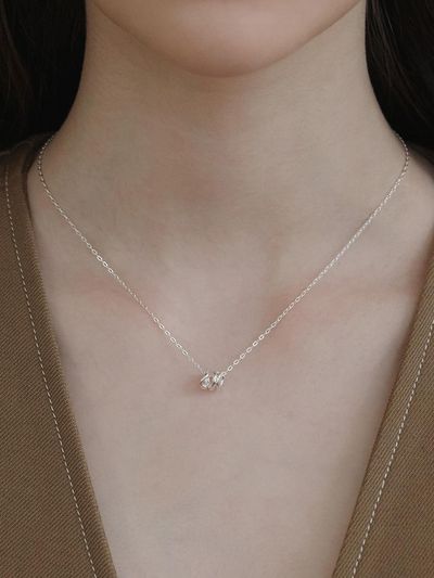 TATIANA (Silver 925) Ripple Pendant Necklace NZ2426