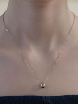 TATIANA Sterling Silver 925 Bliss Initial Glow Ring Necklace (NZ2465)