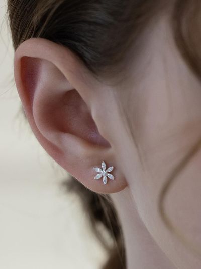 TATIANA Sterling Silver 925 Jasmine Jewel Earrings (EC3194)