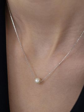 TATIANA Sterling Silver 925 Serene Freshwater Pearl Necklace (NZ2469)