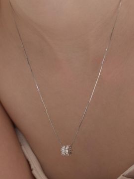 TATIANA Sterling Silver 925 Shiny Blouse Ring Necklace (NZ2470)