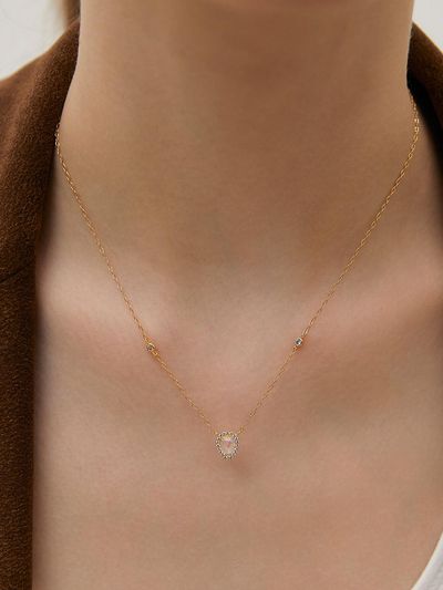 TATIANA Sterling Silver Crystal Quartz CZ Pendant Necklace (NZ2457)